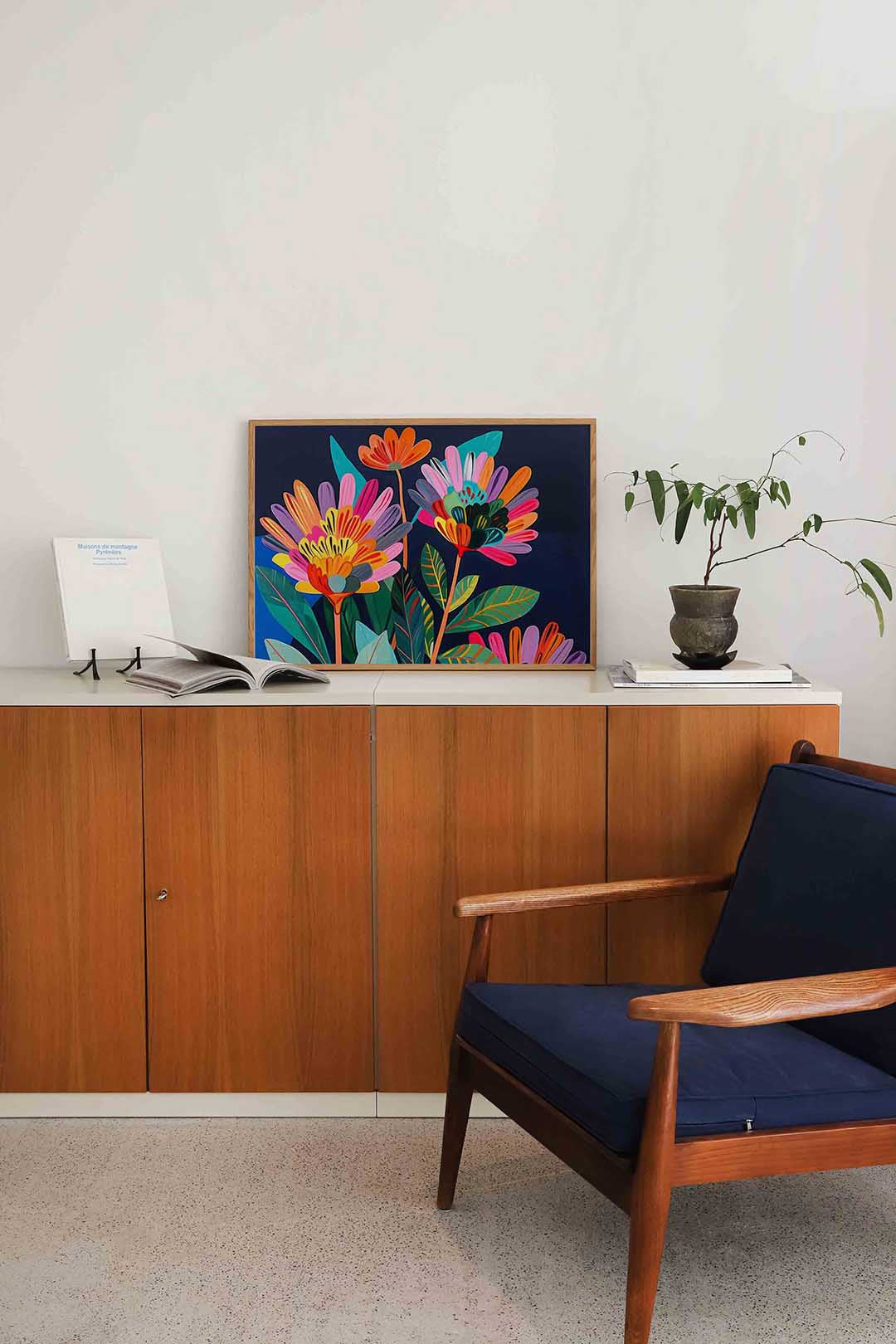 Bloemen in levendige kleuren Poster