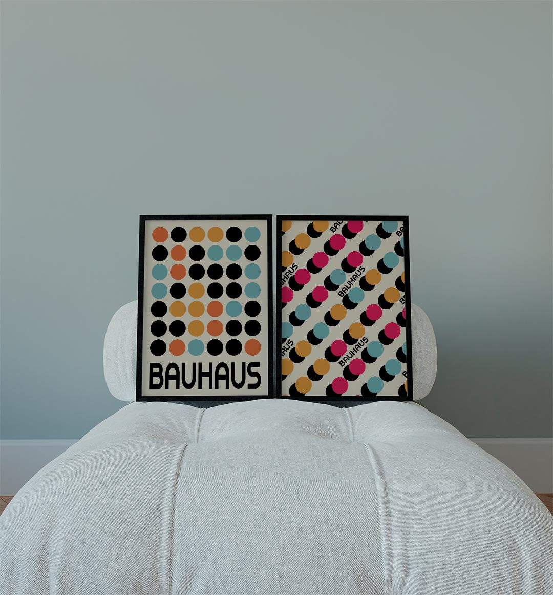 Kleurrijke cirkelritmes Posterset