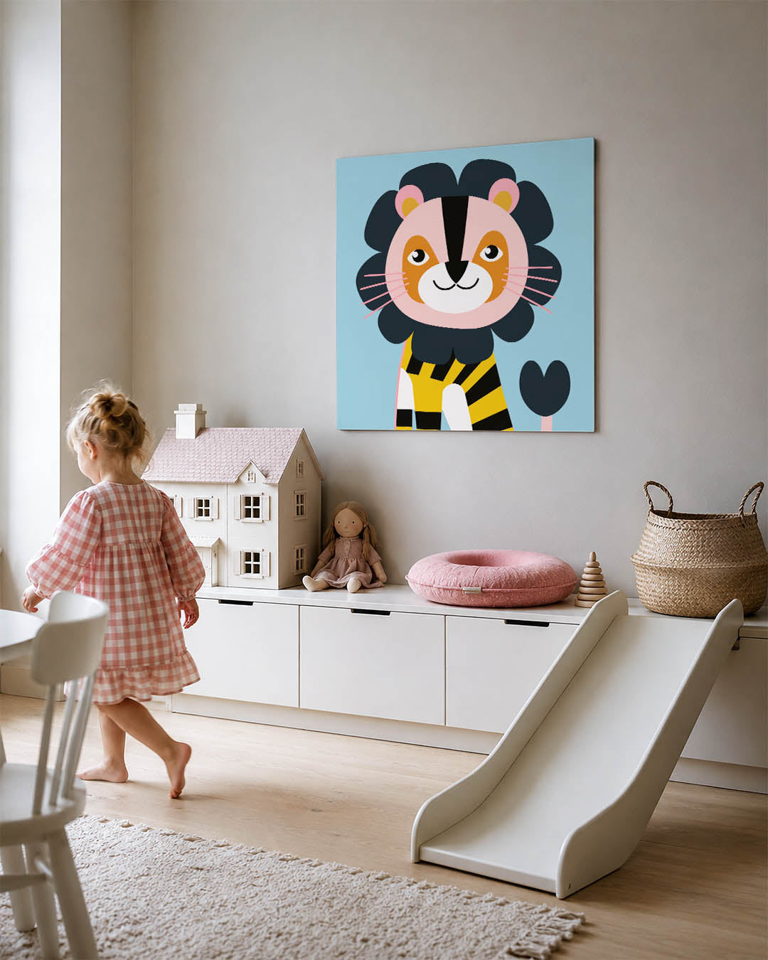 Vrolijke leeuw illustratie Kunstwerk
