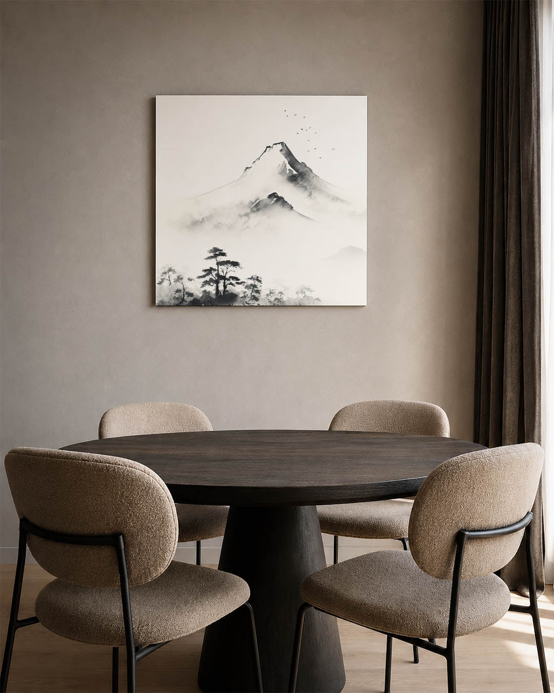 Serene berglandschap Kunstwerk