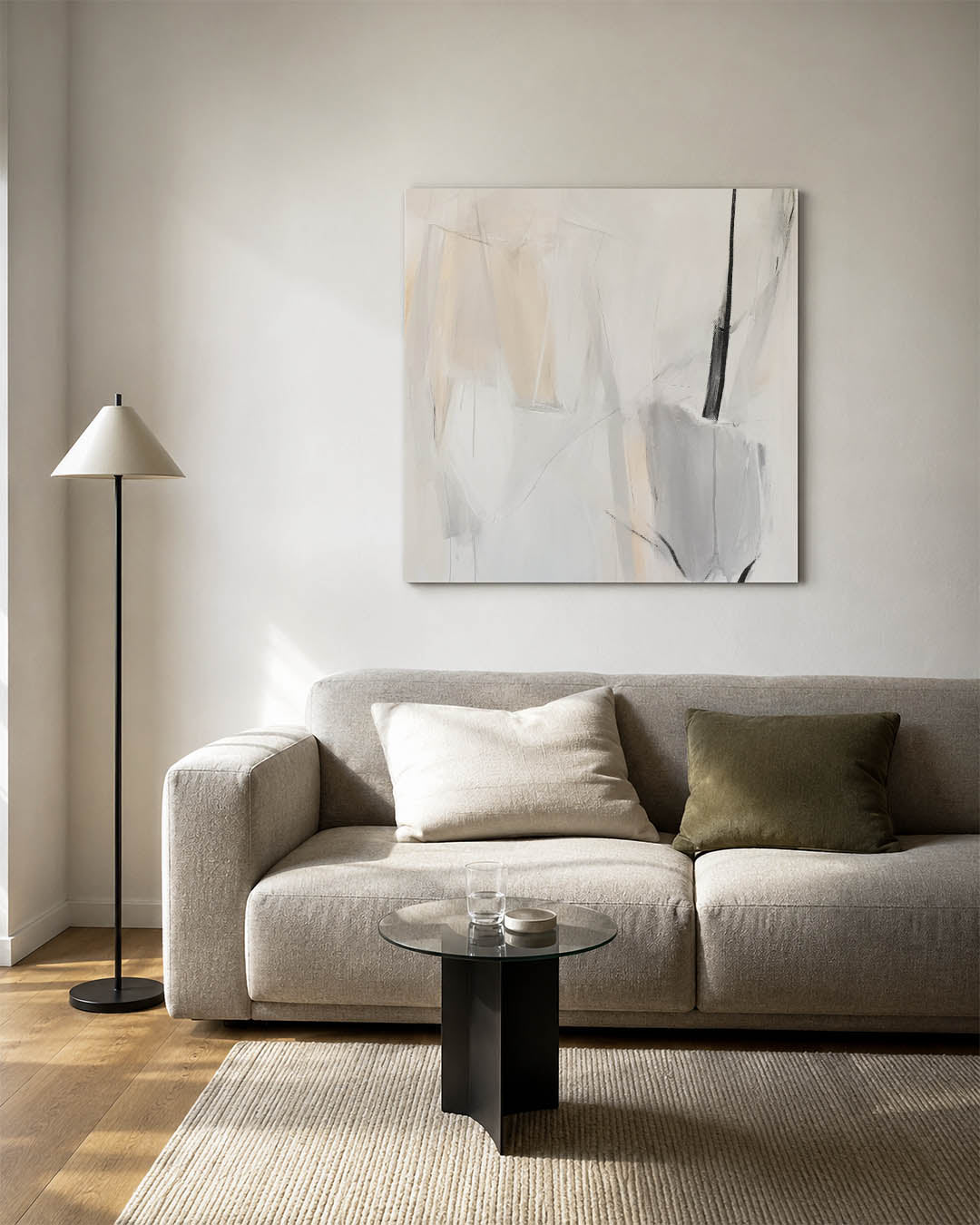 Zachte lijnen compositie Kunstwerk
