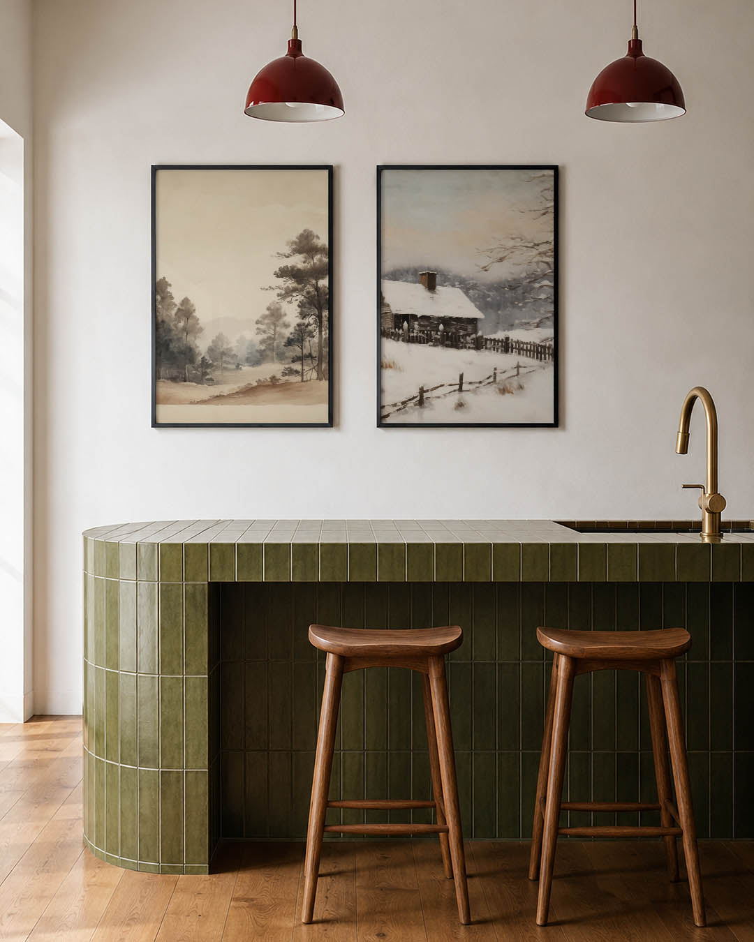 Natuurlijke sereniteit Posterset