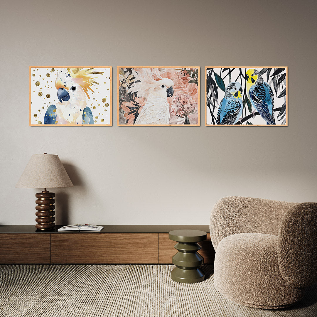 Vogel en gouden vlekken Posterset